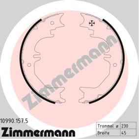 Comprar Zapata de freno de mano de ZIMMERMANN 10990.157.5 a bajo precio de 67,36 €