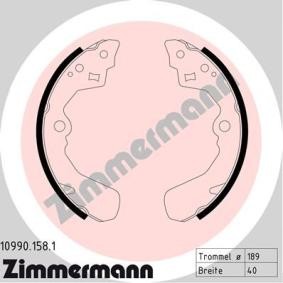 Köp Handbromsbackar av ZIMMERMANN 10990.158.1 till det låga priset 553,10 kr
