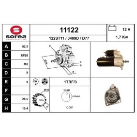 Köp Startmotor av EAI 11122 till det låga priset 2246,01 kr