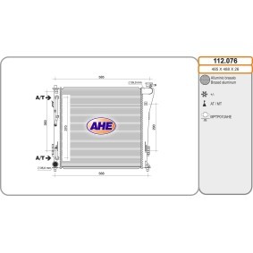 Achetez des Radiateur du moteur AHE 112.076 à prix pour 202,54 €