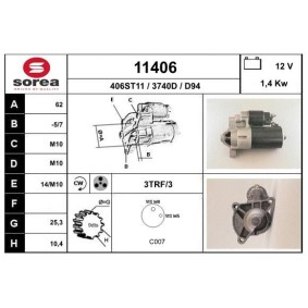 Köp Startmotor av EAI 11406 till det låga priset 1138,30 kr