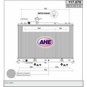 Achetez des Radiateur du moteur AHE 117.078 à prix pour 220,69 €