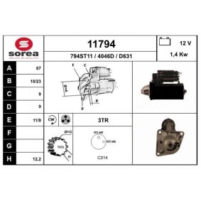 Köp Startmotor av EAI 11794 till det låga priset 1680,47 kr