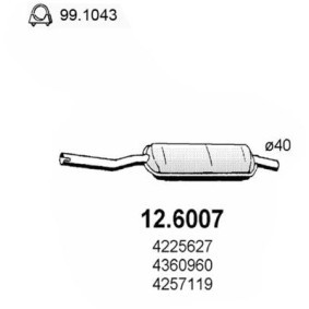 Mittelschalldämpfer 12.6007