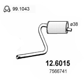 Mittelschalldämpfer 12.6015 FIAT DUNA von ASSO