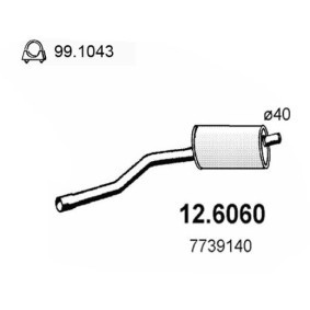 Köp Mittenljuddämpare av ASSO 12.6060 till det låga priset 1895,46 kr