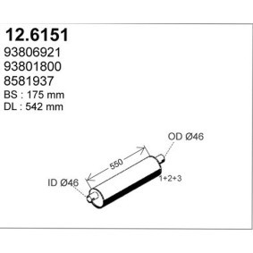 Mittelschalldämpfer 12.6151