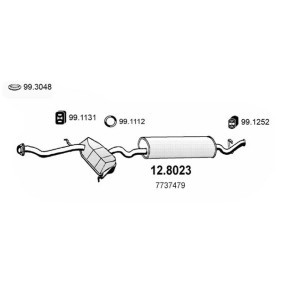 Mittel- / Endschalldämpfer 12.8023