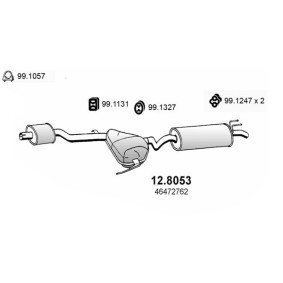 Mittel- / Endschalldämpfer 12.8053 FIAT MAREA von ASSO