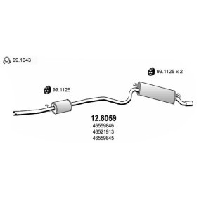Mittel- / Endschalldämpfer 12.8059