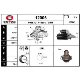 Köp Startmotor av EAI 12006 till det låga priset 1908,31 kr