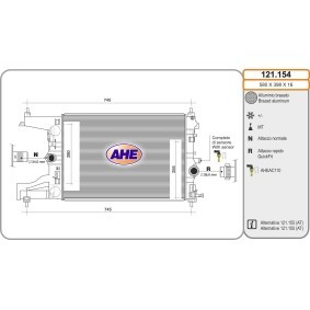 Achetez des Radiateur du moteur AHE 121.154 à prix pour 184,49 €