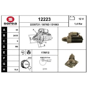 Köp Startmotor av EAI 12223 till det låga priset 2356,12 kr