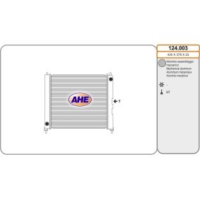 Kjøp Radiator, motorkjøling av AHE 124.003 til den lave prisen 1551,39 NOK