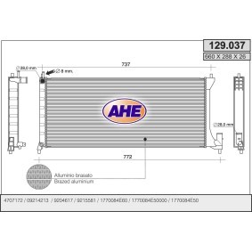 Achetez des Radiateur du moteur AHE 129.037 à prix pour 161,19 €