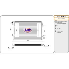 Achetez des Radiateur du moteur AHE 131.075/A à prix pour 136,49 €