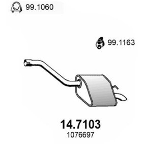Endschalldämpfer 14.7103 von ASSO günstig für 136,81 € online kaufen