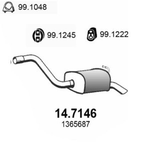 Endschalldämpfer 14.7146 von ASSO günstig für 178,36 € online kaufen