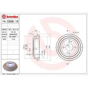 Köp Bromstrumma av BREMBO 14.C008.10 till det låga priset 340,14 kr