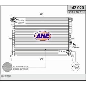 Achetez des Radiateur du moteur AHE 142.020 à prix pour 182,87 €