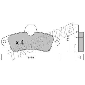 Acquista Kit pastiglie freni da TRUSTING 145.0 a buon mercato per soli 61,45 €
