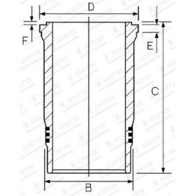 Comprar Camisa del cilindro de GOETZE ENGINE 15-450630-00 a bajo precio de 65,32 €