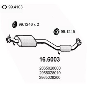 Mittelschalldämpfer 16.6003