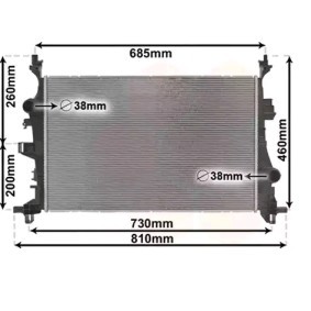 Achetez des Radiateur du moteur VAN WEZEL 17012701 à prix pour 132,58 €