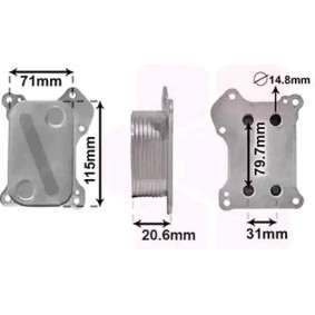 Achetez des Radiateur d'huile VAN WEZEL 17013702 à prix pour 46,36 €