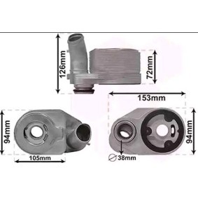 Achetez des Radiateur d'huile VAN WEZEL 17013703 à prix pour 64,29 €