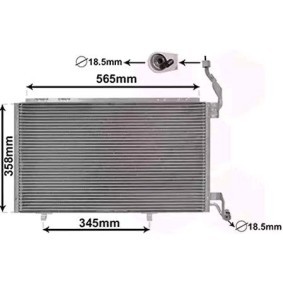 Achetez des Condenseur, climatisation VAN WEZEL 18005606 à prix pour 346,86 €