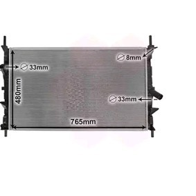 Achetez des Radiateur du moteur VAN WEZEL 18012706 à prix pour 138,46 €