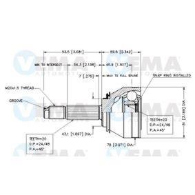 Comprar Juego de articulación, árbol de transmisión de VEMA 18200 a bajo precio de 32,59 €