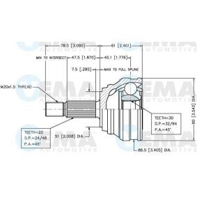 Comprar Juego de articulación, árbol de transmisión de VEMA 18234 a bajo precio de 39,57 €