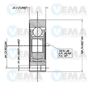 Comprar Juego de articulación, árbol de transmisión de VEMA 18384 a bajo precio de 59,80 €