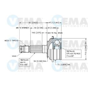 Comprar Juego de articulación, árbol de transmisión de VEMA 18540 a bajo precio de 38,00 €
