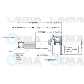 Comprar Juego de articulación, árbol de transmisión de VEMA 18554 a bajo precio de 36,94 €
