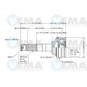 Comprar Juego de articulación, árbol de transmisión de VEMA 18591 a bajo precio de 59,91 €