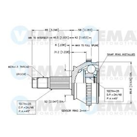 Comprar Juego de articulación, árbol de transmisión de VEMA 18611 a bajo precio de 48,77 €