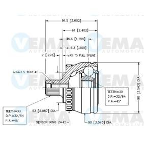 Comprar Juego de articulación, árbol de transmisión de VEMA 18644 a bajo precio de 33,95 €