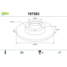 Bremsscheibe von VALEO