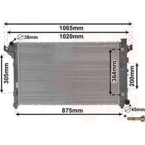 Achetez des Radiateur du moteur VAN WEZEL 20012701 à prix pour 302,05 €