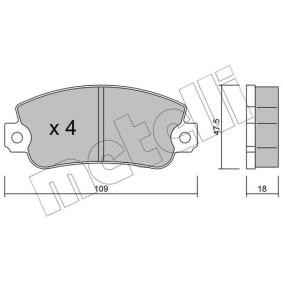 Achetez des Plaquettes de frein METELLI 22-0033-0 à prix pour 20,61 €
