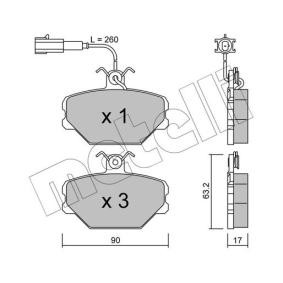 Achetez des Plaquettes de frein METELLI 22-0059-0 à prix pour 37,53 €