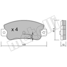 Achetez des Plaquettes de frein METELLI 22-0063-0 à prix pour 52,64 €
