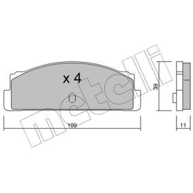 Acquista Kit pastiglie freni da METELLI 22-0086-0 a buon mercato per soli 30,08 €