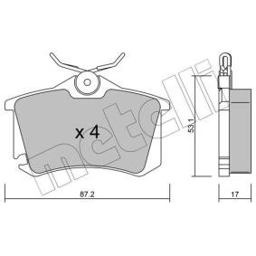 Acquista Kit pastiglie freni da METELLI 22-0100-5 a buon mercato per soli 22,73 €