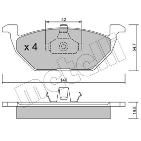 Acquista Kit pastiglie freni da METELLI 22-0104-0 a buon mercato per soli 20,14 €
