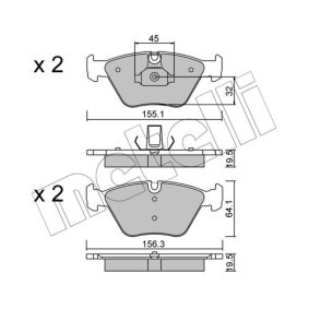 Acquista Kit pastiglie freni da METELLI 22-0114-0 a buon mercato per soli 25,40 €