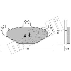 Acquista Kit pastiglie freni da METELLI 22-0165-1 a buon mercato per soli 48,13 €